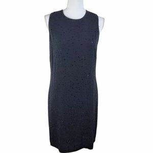Saks 5th Ave The Works sleeveless beaded silk dress 8